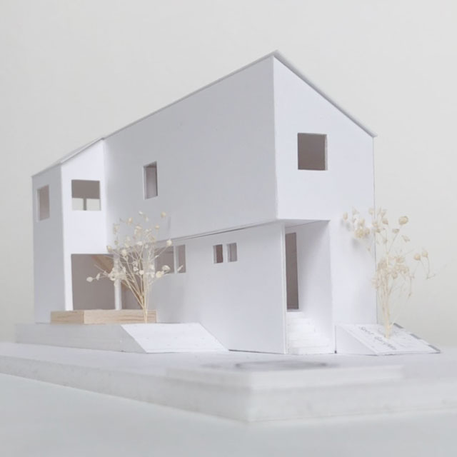 神奈川県の高低差のある敷地に建つデザイン住宅