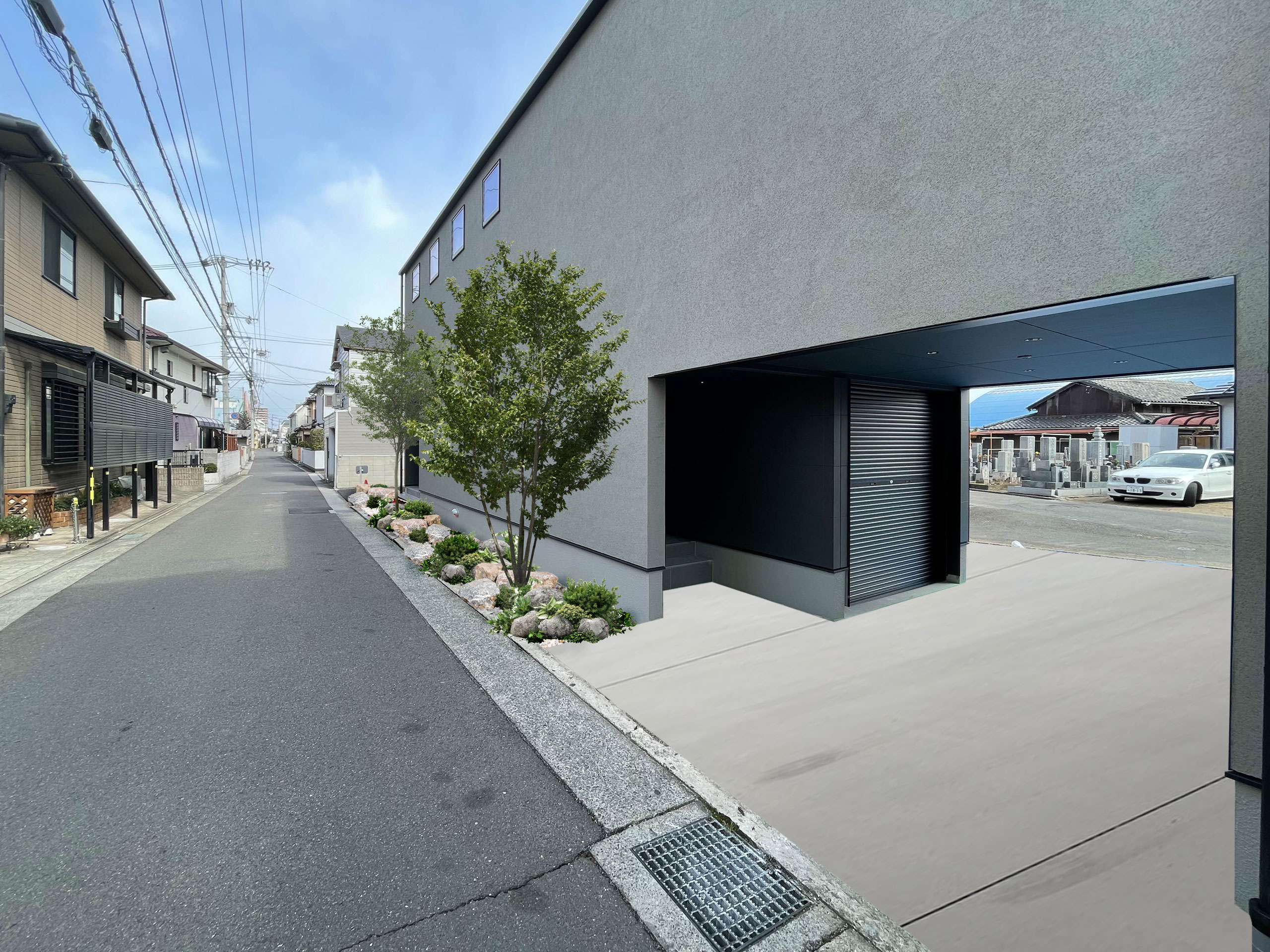 香川県高松市桜町の２面接道の家