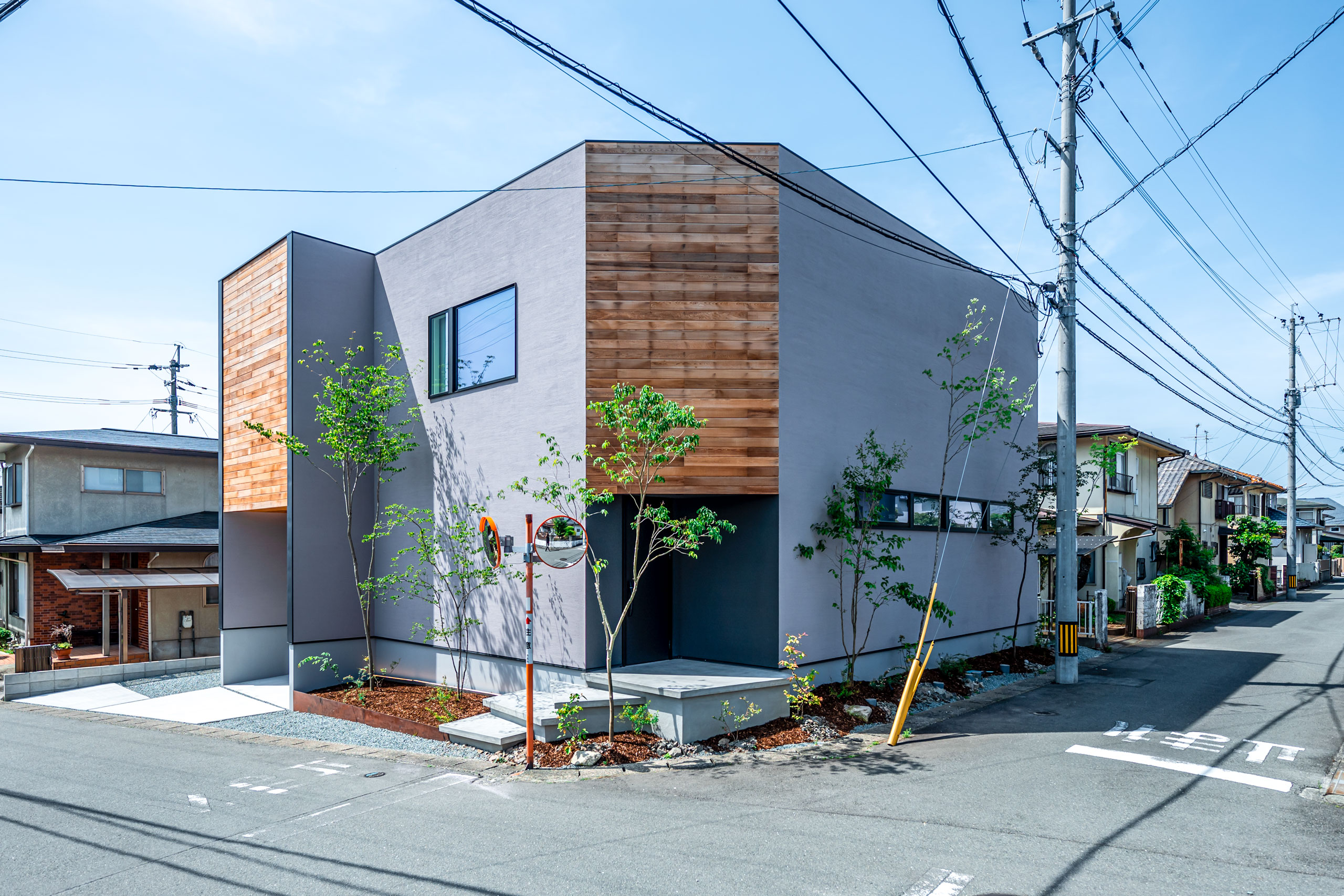 Closed facade model house